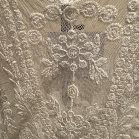 Handmade Lace Trim Tank Top Camisole Shell Scoop-Neck Bohemian Medium - Picture 10 of 10